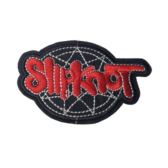 Slipknot Iron or Sew On Patch Embroidered Rock Band Jean Jacket Vest Bike - Picture 1 of 3